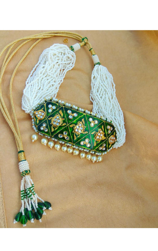 Mariana green pearl choker set