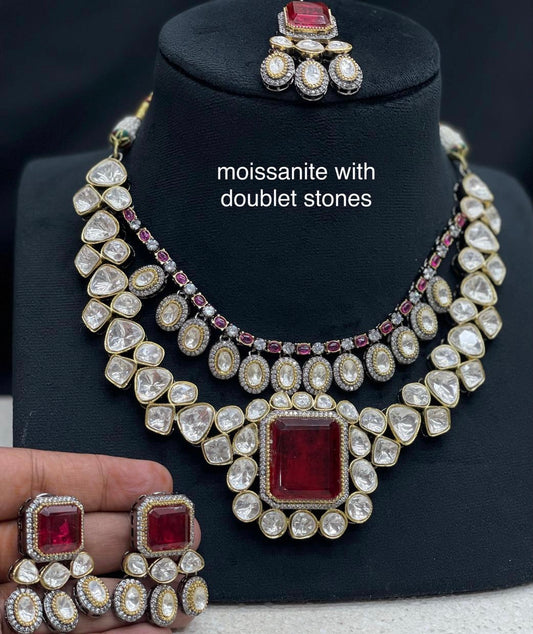 Lubina Kundan polki choker set