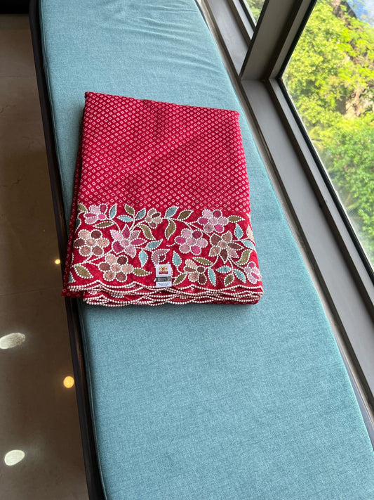 Red Organza Sarees Indian Saree