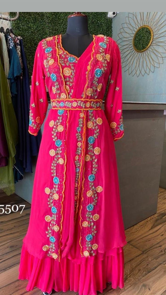 Pink Indowestern Dress Women Dress Bridesmaid Dress