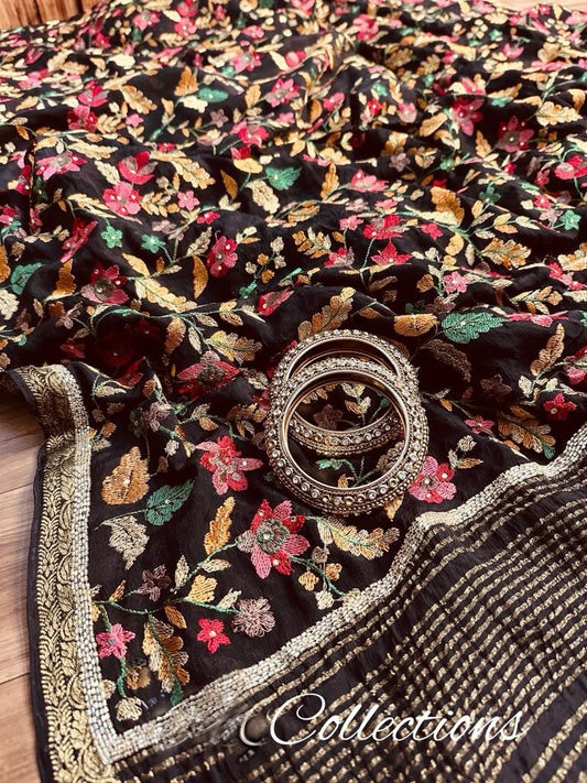 Rimini Embroidered Chinon Sarees