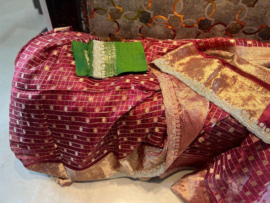 Wedding Inspired Zardosi Saree Embroidered Saree blouse