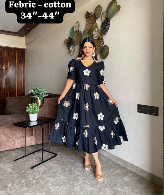 Rashi black gown dress Indian dress