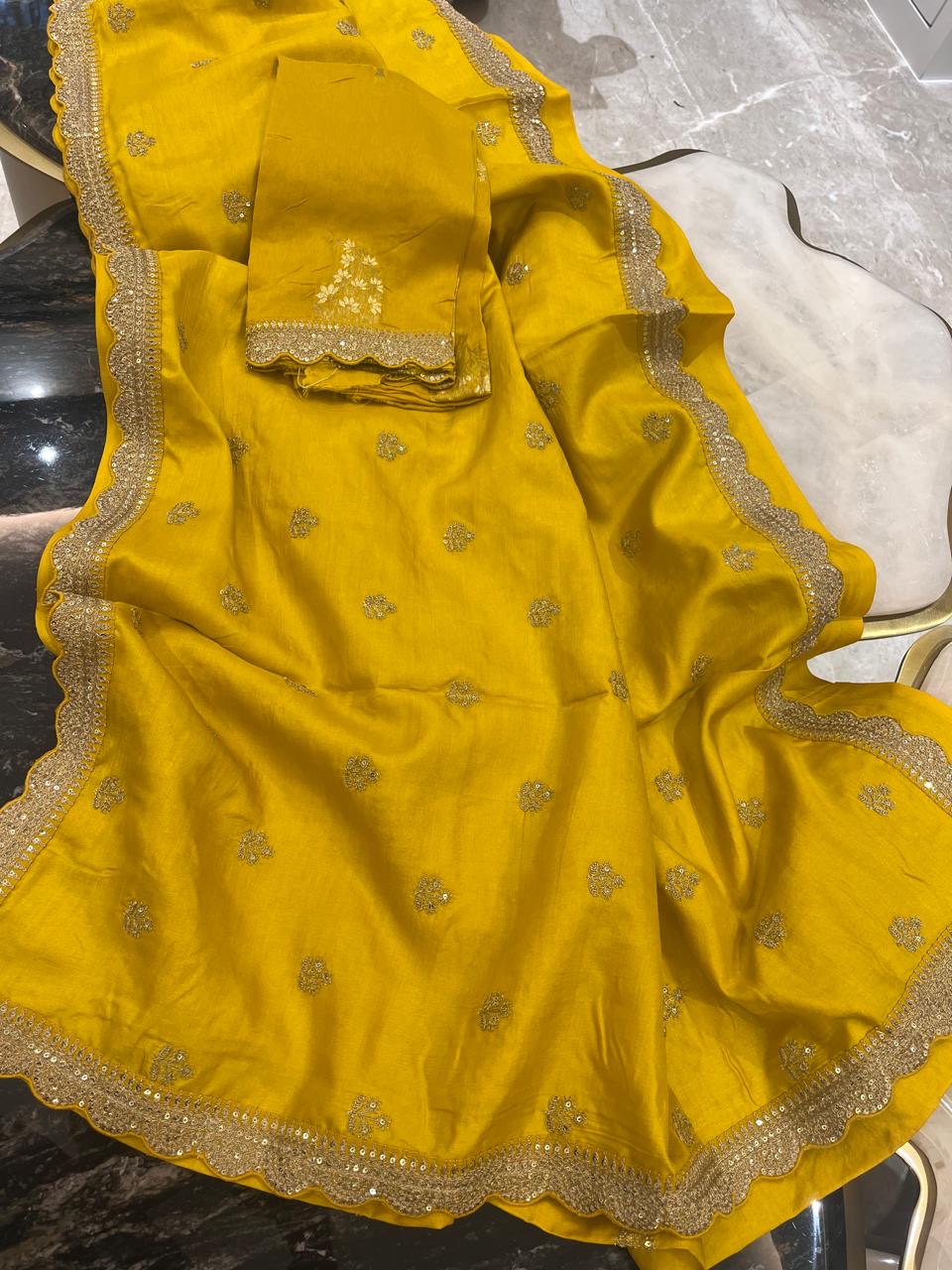 Vahisha saree tussar saree embroidery saree Indian sarees blouse