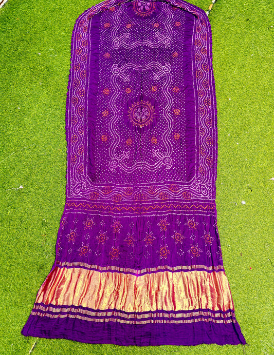 Purple gajji silk saree handmade sarees Indian sari blouse