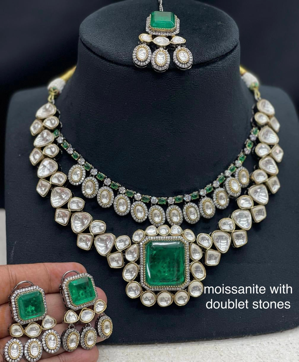 Lubina Kundan polki choker set