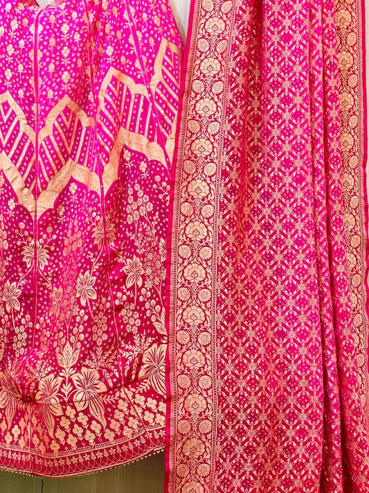 Bandhani chaniya choli lehanga traditional lehangas