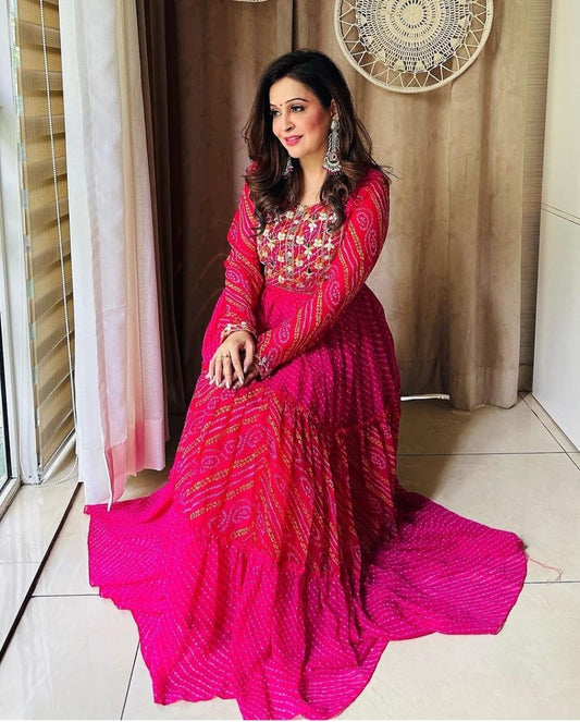 Pink gorgeous Indian gown