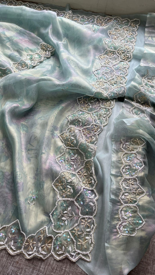 Soft tissue silk saree indism sarees