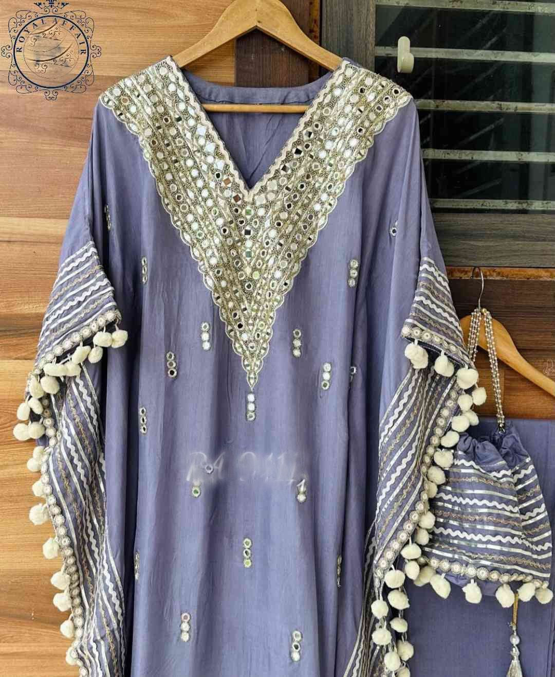 Designer silk kaftan set stitched kaftan Partywear kaftan set