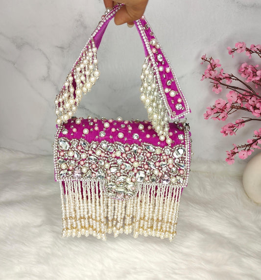 Crystal Pearl clutch bag women clutch