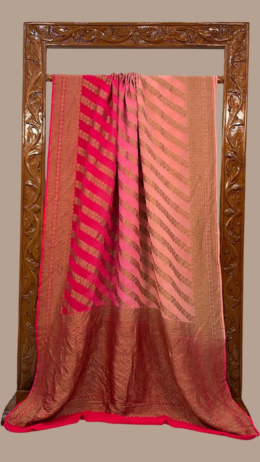 Harmaini khaddi gorgette saree