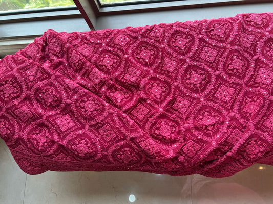 Avesha Chikankari saree Gorgette saree blouse