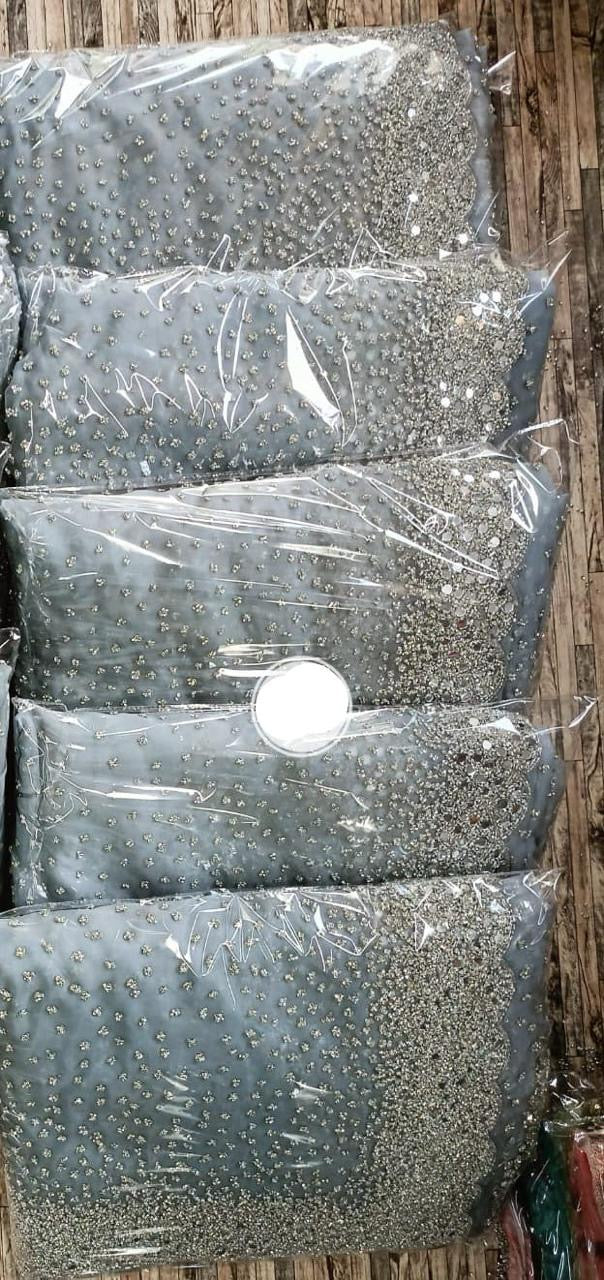 Sequins Organza Saree Partywear Sari Beautiful sari