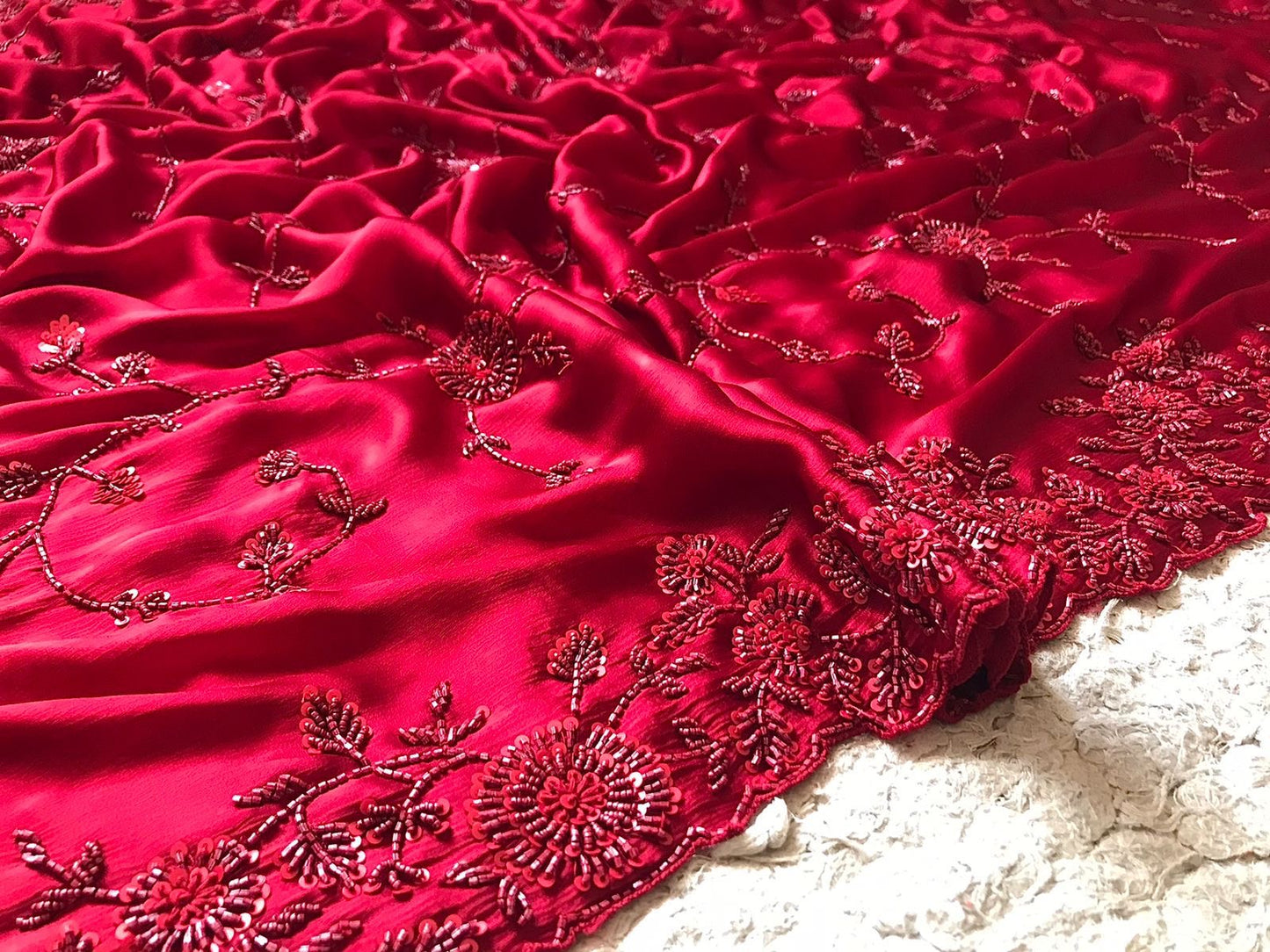 Maroon red premium saree Indian sarees blouse beautiful sari