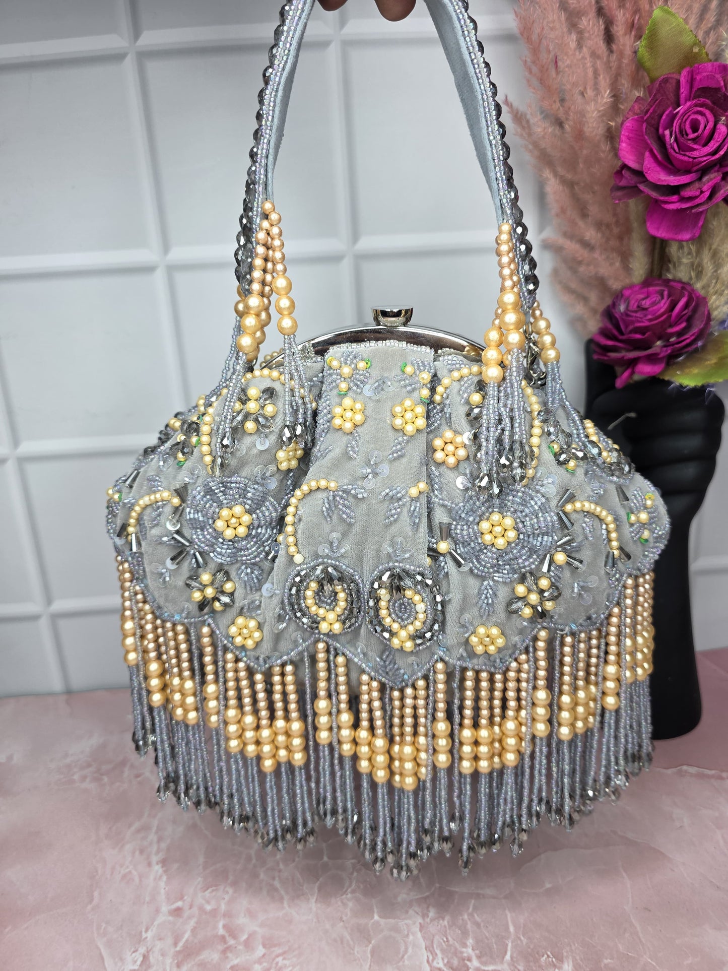 Half framed clutch bag wedding clutch bag Partywear bag