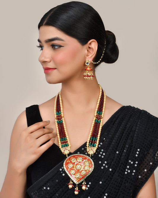 Pinakha Meenakari Necklace Set Women Necklace Set
