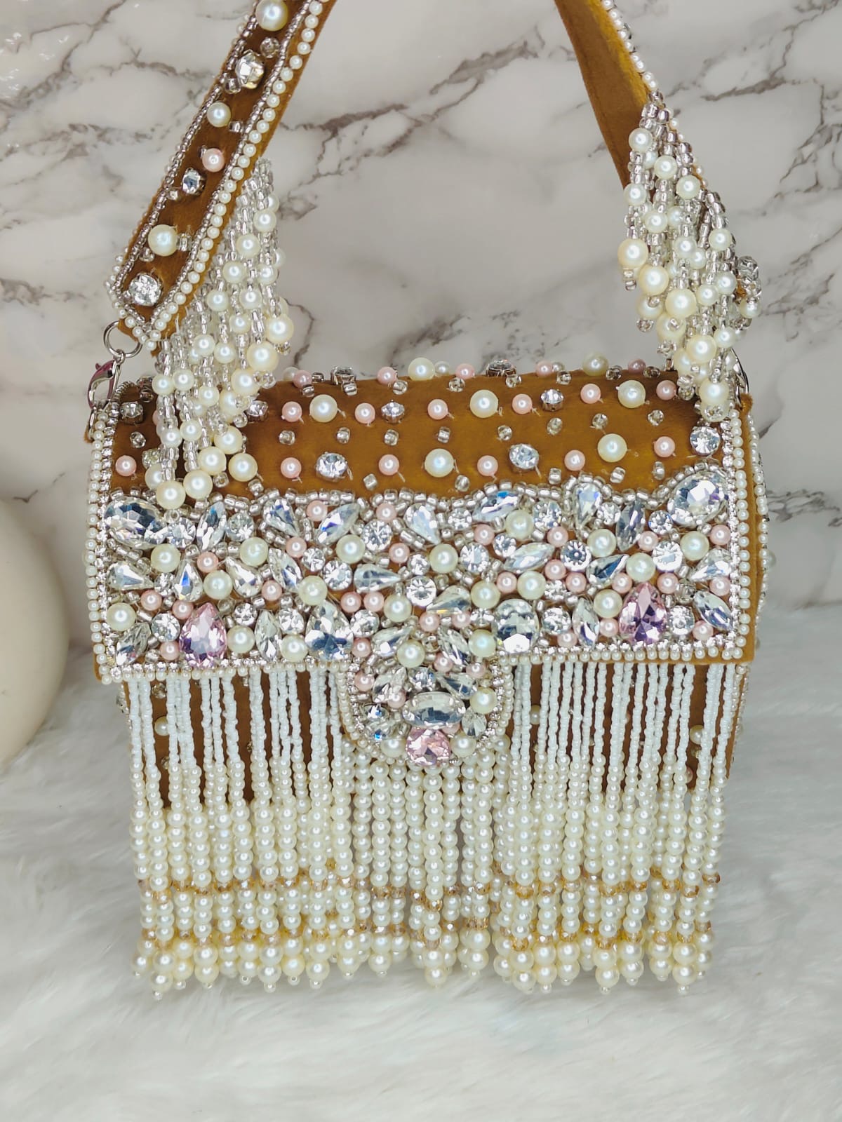 Crystal Pearl clutch bag women clutch