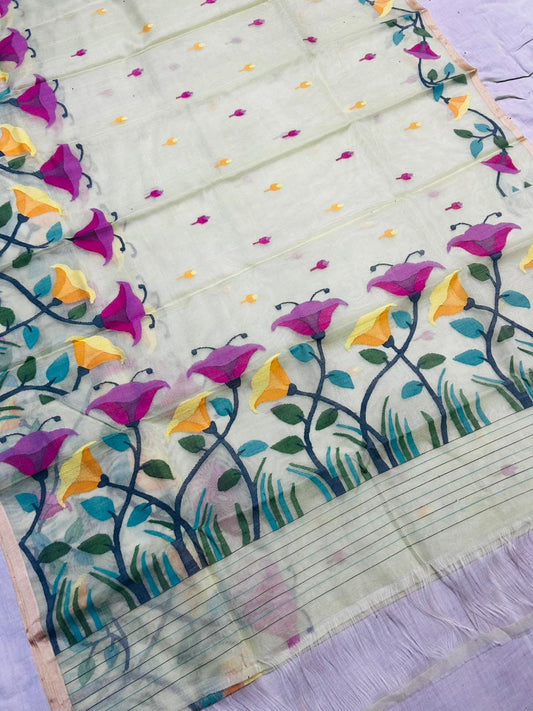 Tulip jamdani tantuj Muslim sarees