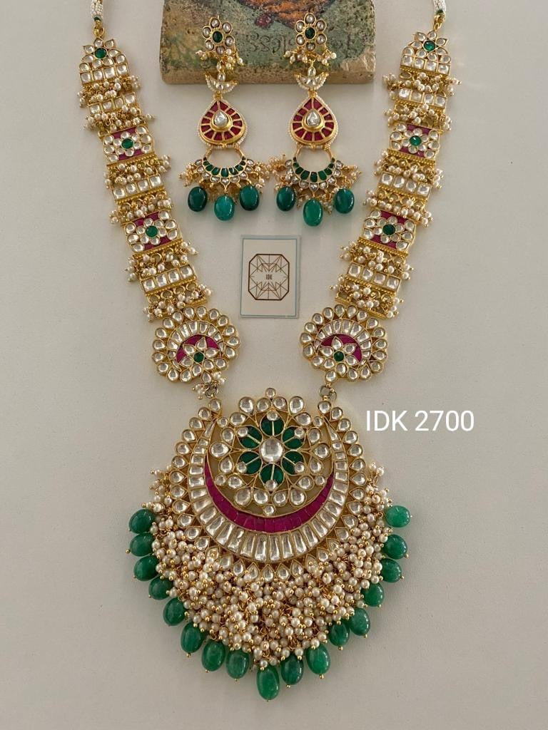 Kiara long Kundan Necklace Set Pacchi Kundan Set