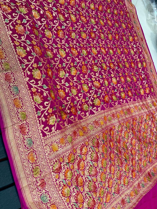 Morjella khaddi gorgette sarees Indian sari