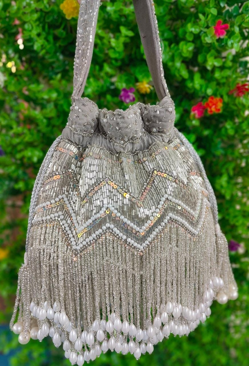 Beaded Pearl Potlis Wedding Potlis Bridal Potlis