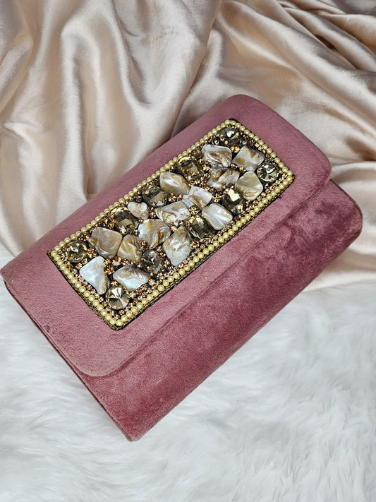 Crystal flap clutch bag women purse