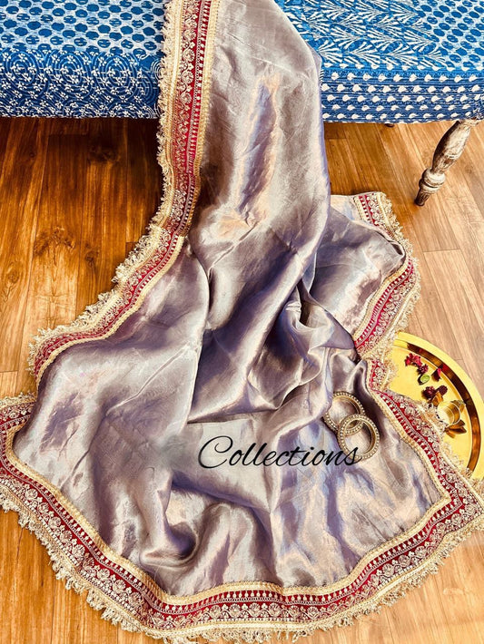 Banarsi tissue weaved saree indian saree