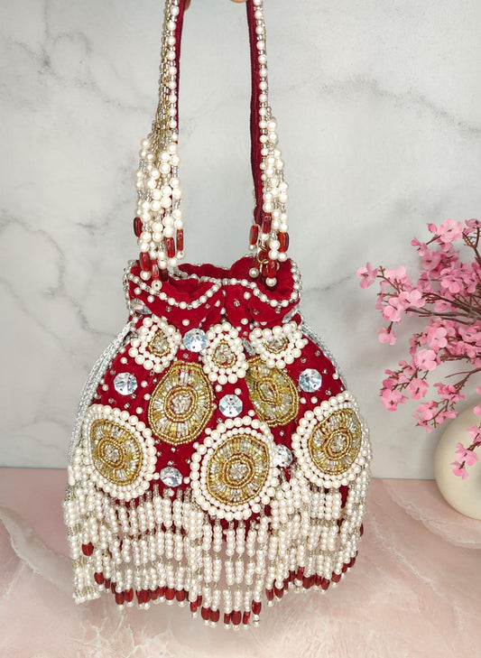 Lavish designer inspired embroidery potli