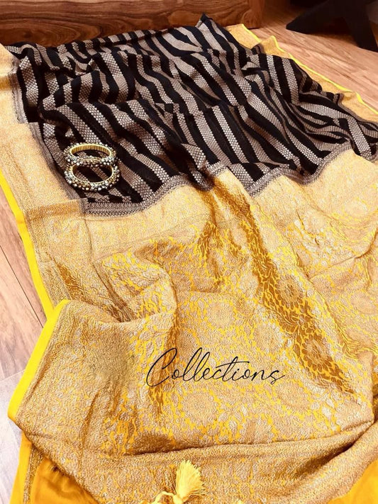 Handwoven khaddi gorgette indian saree