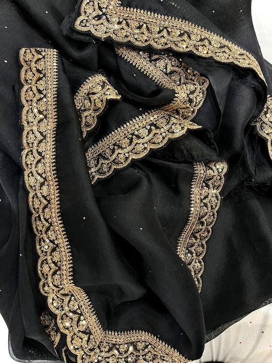 Rivaaz traditional Indian organza saree