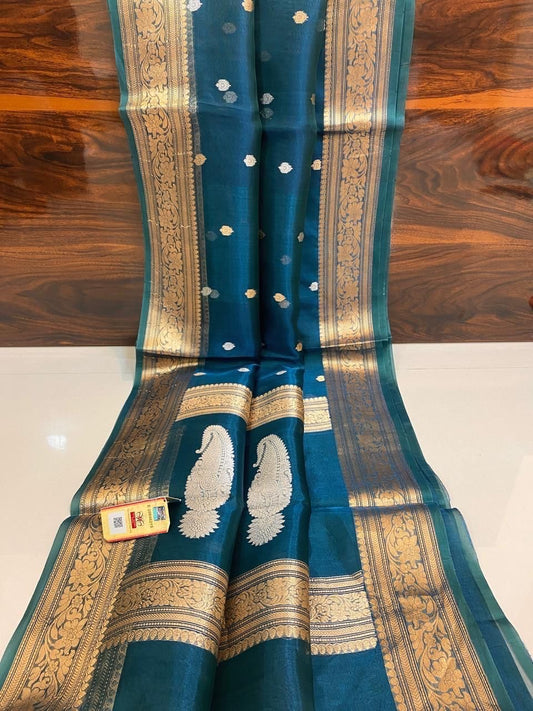 Banarsi kora saree tissue handloom sarees blouse