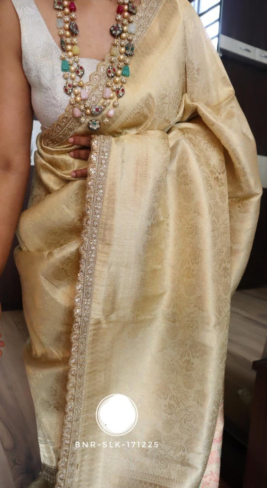 Banarsi saree Kanchi Patti silk saree Indian sari blouse