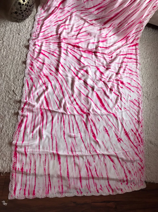 Shibori premium marble crepe silk sarees partywear sarees