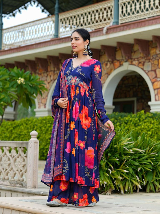 Akansha chinon Anarkali inspired dress