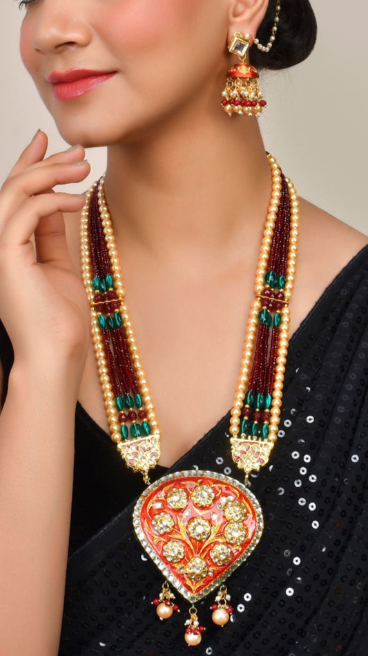 Pinakha Meenakari Necklace Set Women Necklace Set