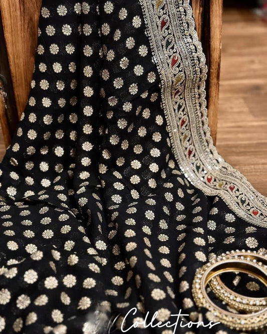 Vernia handwoven khaddi gorgette saree