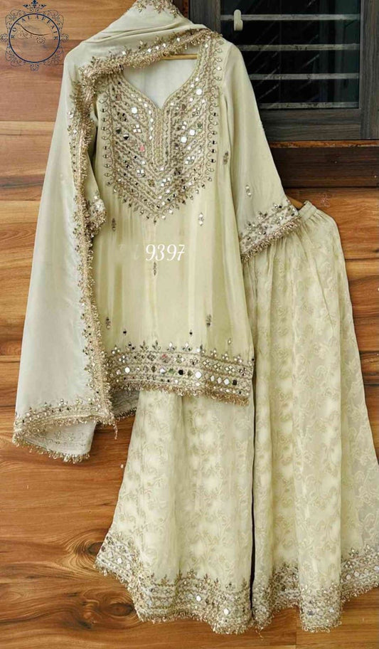 Shimmer tissue dress Partywear dress wedding dress