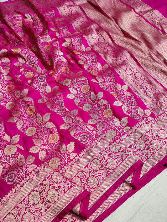 Banarsi exclusive handloom Katan silk sarees