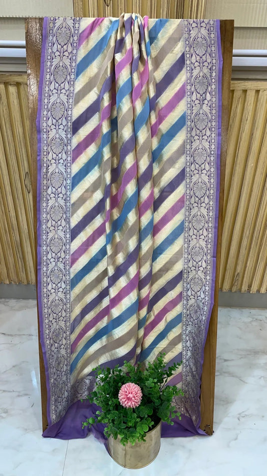 Renza Striped Khaddi Gorgette Dupatta