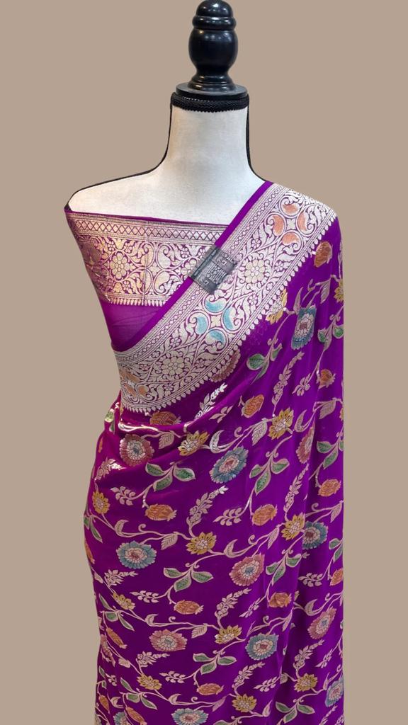 Rihana khaddi gorgette saree Indian saree
