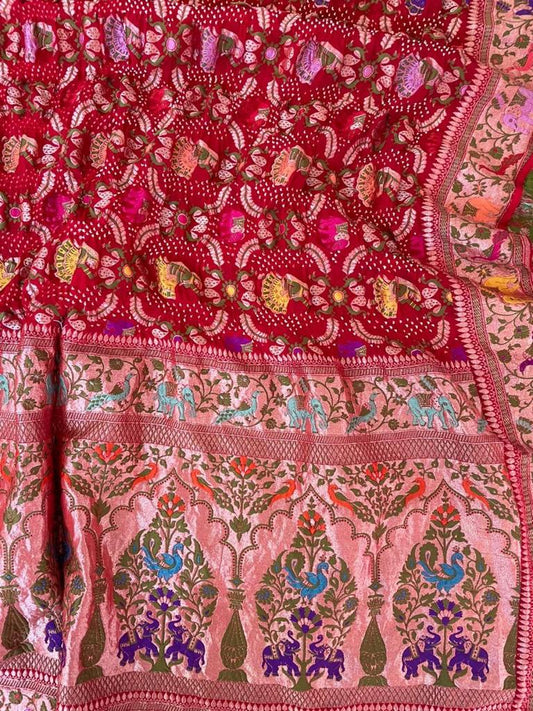 Kavisha handloom bandhej dupatta