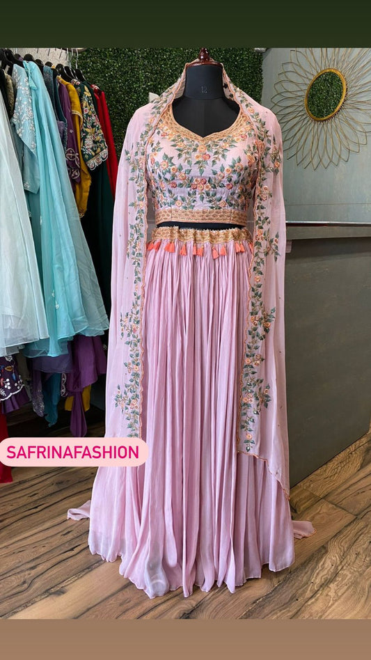 Lovely pink Lehanga choli dress