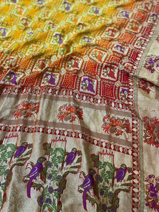 Kavisha handloom bandhej dupatta