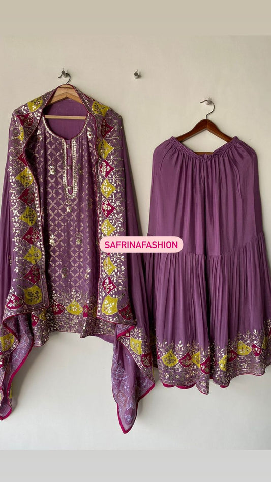 Roza kurta gharara dress