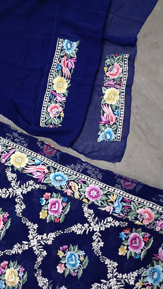 Royal Indian Parsi Gara saree