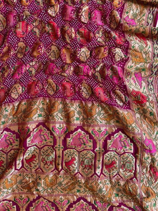 Rajwada handloom gorgette Dupatta