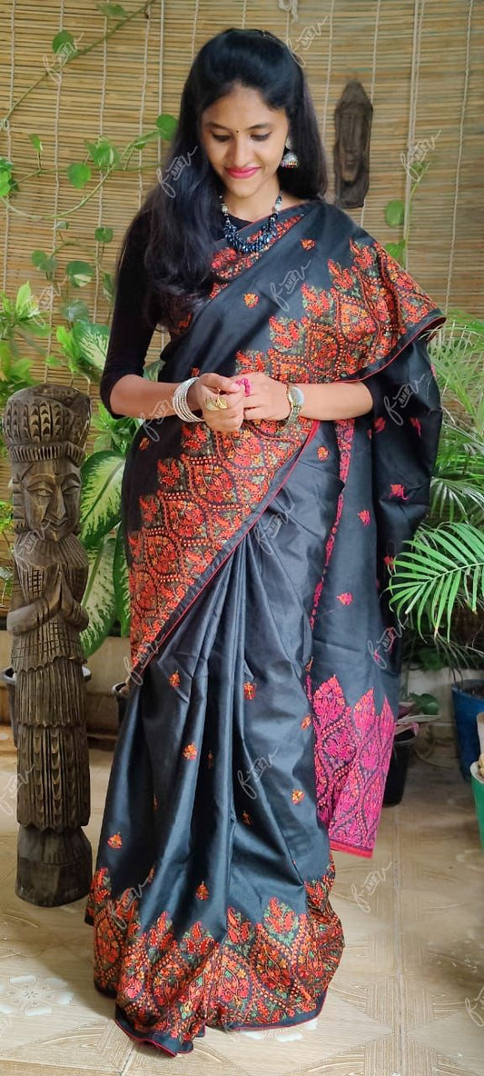 Raizi Kashmiri inspired embroidered saree