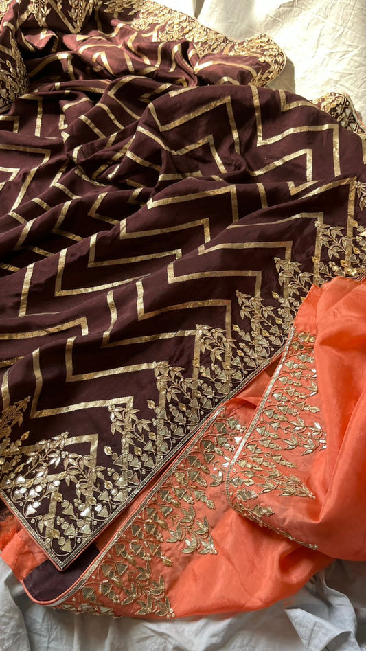 Banarsi Munga gottapatti saree