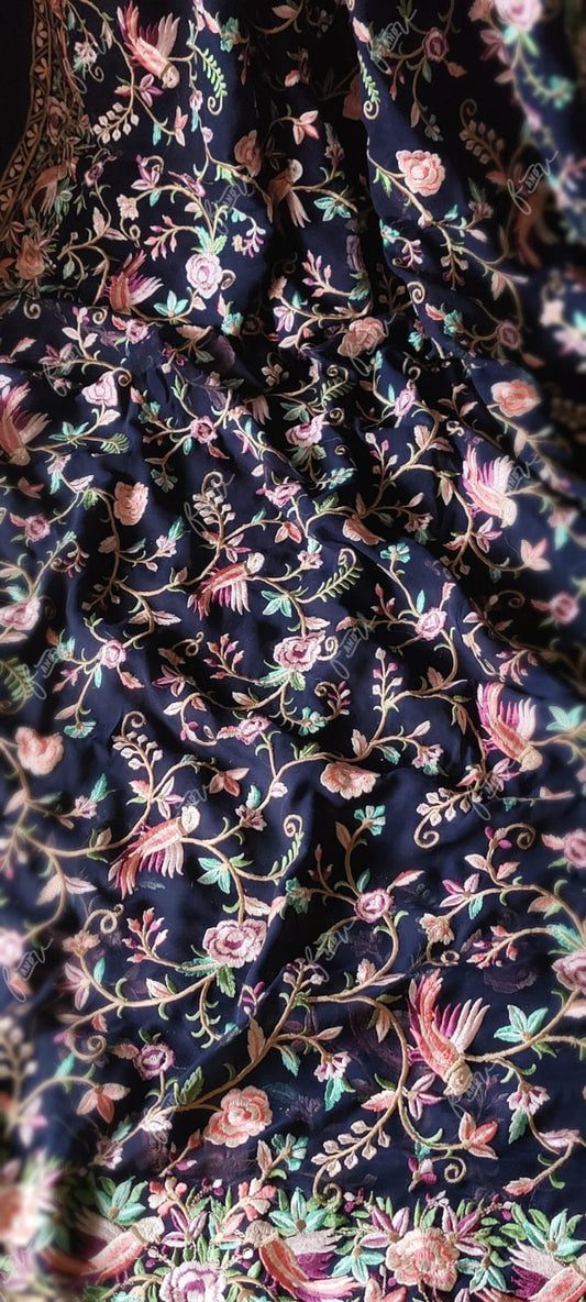 Avik gorgette Parsi inspired saree